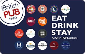 The Great British Pub Card UK — carte cadeau