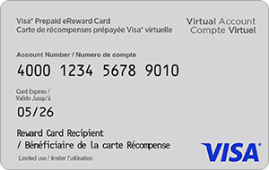 Visa Prepaid eReward Card CAD